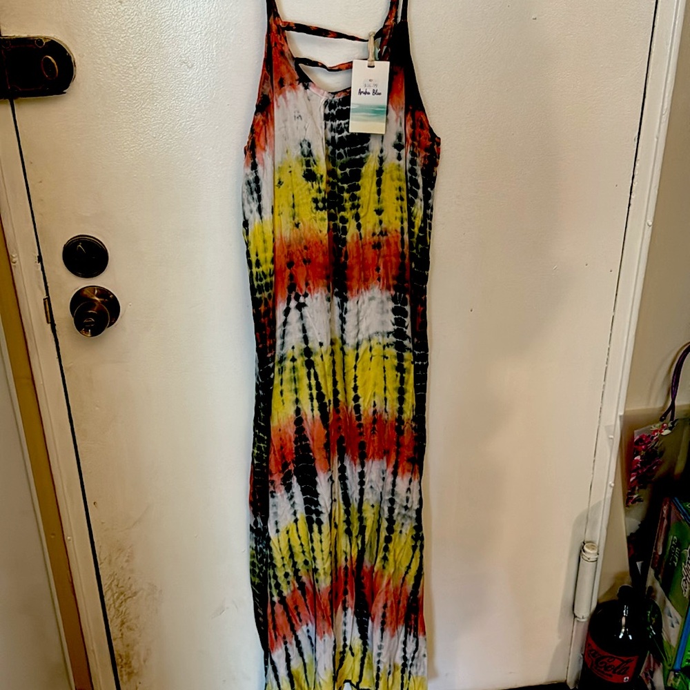 NWT Tye Dye summer dress .size large - Picture 2 of 6